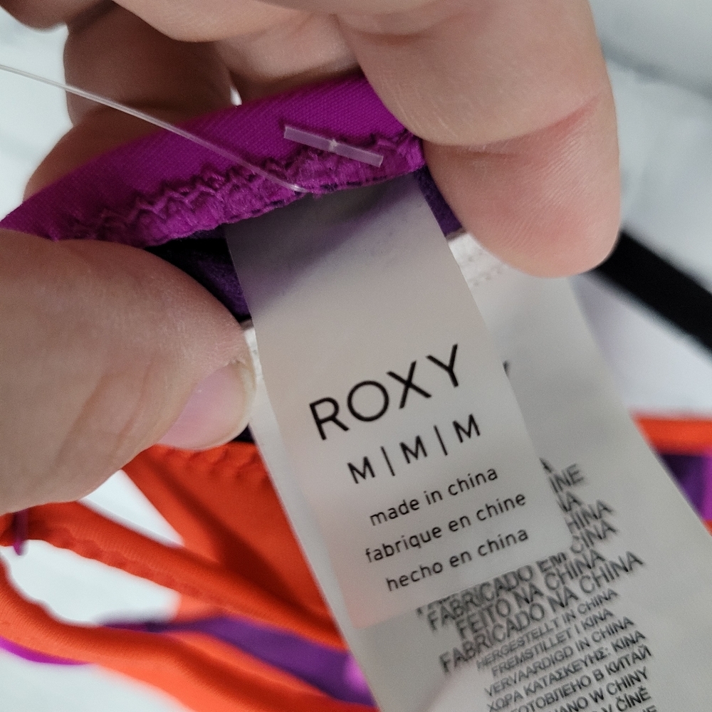 ROXY | colour block zip front adjustable performance bra - Picture 6 of 8